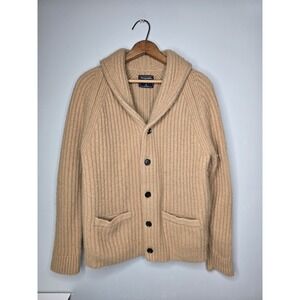 Abercrombie & Fitch Shawl Cardigan Sweater Mens Thick Wool Alpaca Preppy Medium